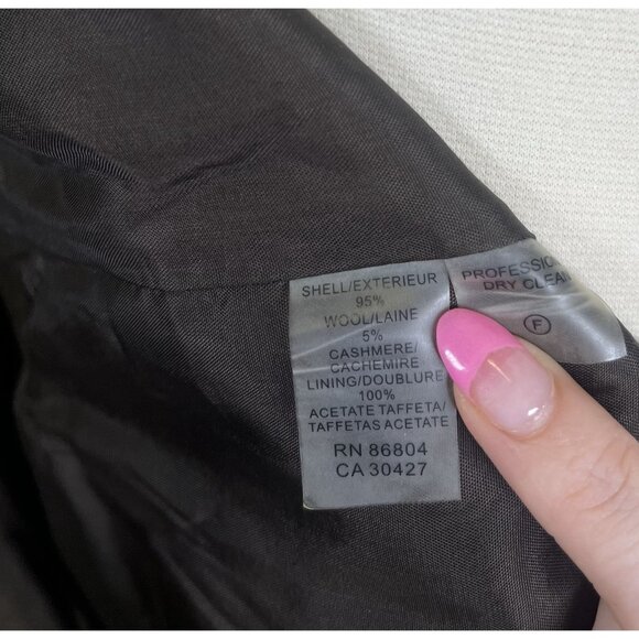 Magaschoni Collection Wool Cashmere Y2K Shift Dress Brown Size 6/8 S/M Office - Picture 9 of 9